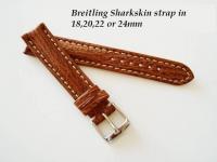 Breitling Sharkskin strap in dark Blue, buckle